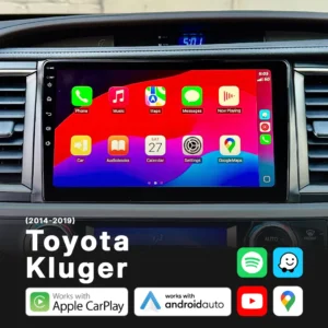 Toyota Kluger 2014-2019 - Head Unit Replacement: Radio Infotainment System with Wired & Wireless Apple CarPlay and Android Auto Compatibility