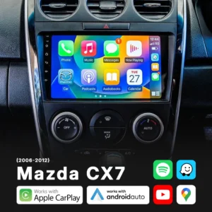 Mazda CX7 (2006-2012) - Head Unit Replacement: Radio Infotainment System with Wired & Wireless Apple CarPlay and Android Auto Compatibility