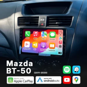 Mazda BT-50 2011-2020 - Head Unit Replacement: Radio Infotainment System with Wired & Wireless Apple CarPlay and Android Auto Compatibility