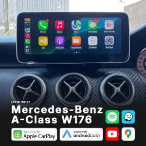 Mercedes-Benz A-Class W176 (2016–2018) - Head Unit Replacement: Radio Infotainment System with Wired & Wireless Apple CarPlay and Android Auto Compatibility