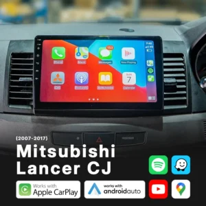 Mitsubishi Lancer CJ (2007-2017) - Head Unit Replacement: Radio Infotainment System with Wired & Wireless Apple CarPlay and Android Auto Compatibility
