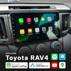 Toyota RAV4 2013-2018 - Head Unit Replacement: Radio Infotainment System with Wired & Wireless Apple CarPlay and Android Auto Compatibility