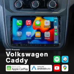 Volkswagen Caddy (2015-Present) - Head Unit Replacement: Radio Infotainment System with Wired & Wireless Apple CarPlay and Android Auto Compatibility