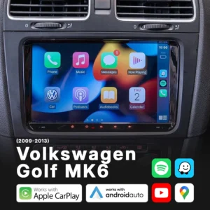 Volkswagen Golf MK6 (2009-2013) - Head Unit Replacement: Radio Infotainment System with Wired & Wireless Apple CarPlay and Android Auto Compatibility