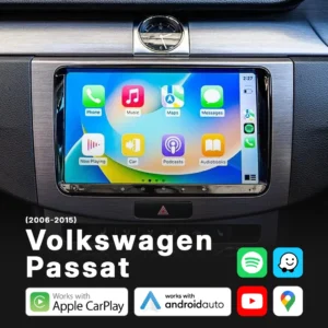 Volkswagen Passat (2006-2015) - Head Unit Replacement: Radio Infotainment System with Wired & Wireless Apple CarPlay and Android Auto Compatibility