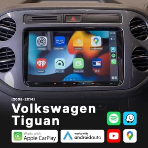 Volkswagen Tiguan (2008-2014) - Head Unit Replacement: Radio Infotainment System with Wired & Wireless Apple CarPlay and Android Auto Compatibility